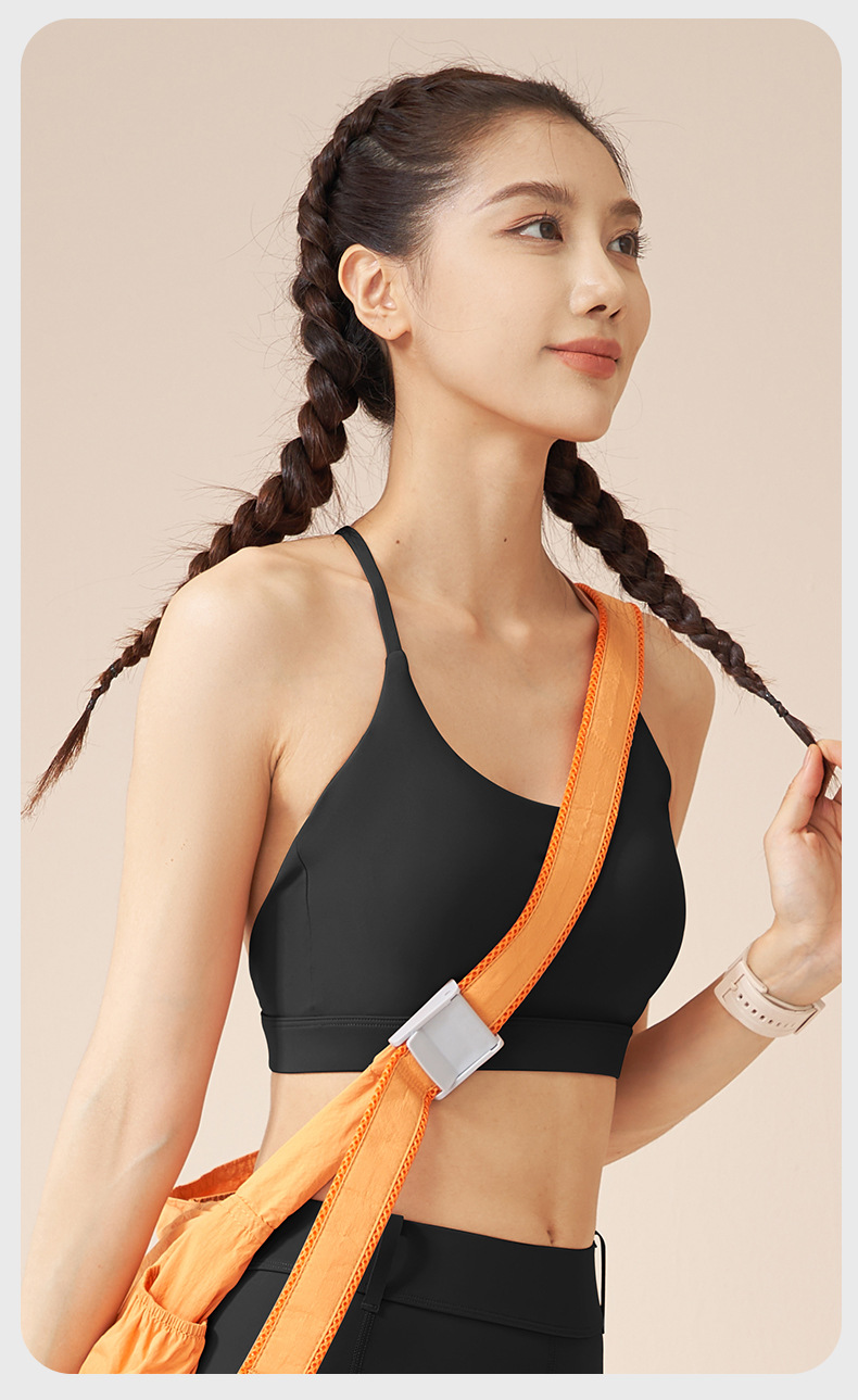 Fester, integrierter Neckholder-Sport-BH für Training, Yoga und Rückenformung