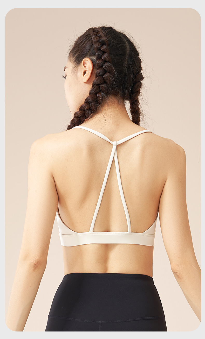 Fester, integrierter Neckholder-Sport-BH für Training, Yoga und Rückenformung