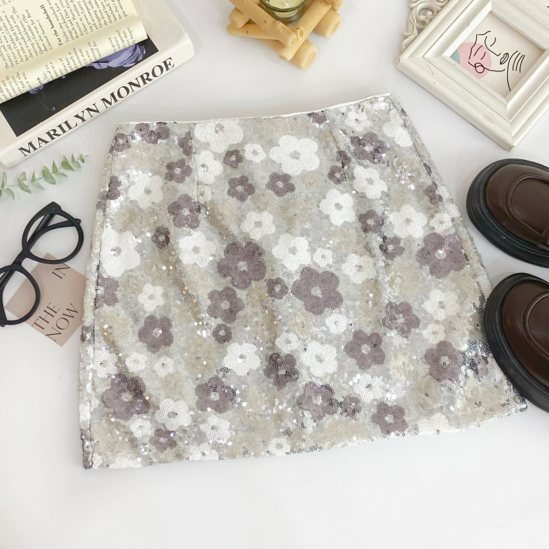 Floral Sheath Mini Skirt