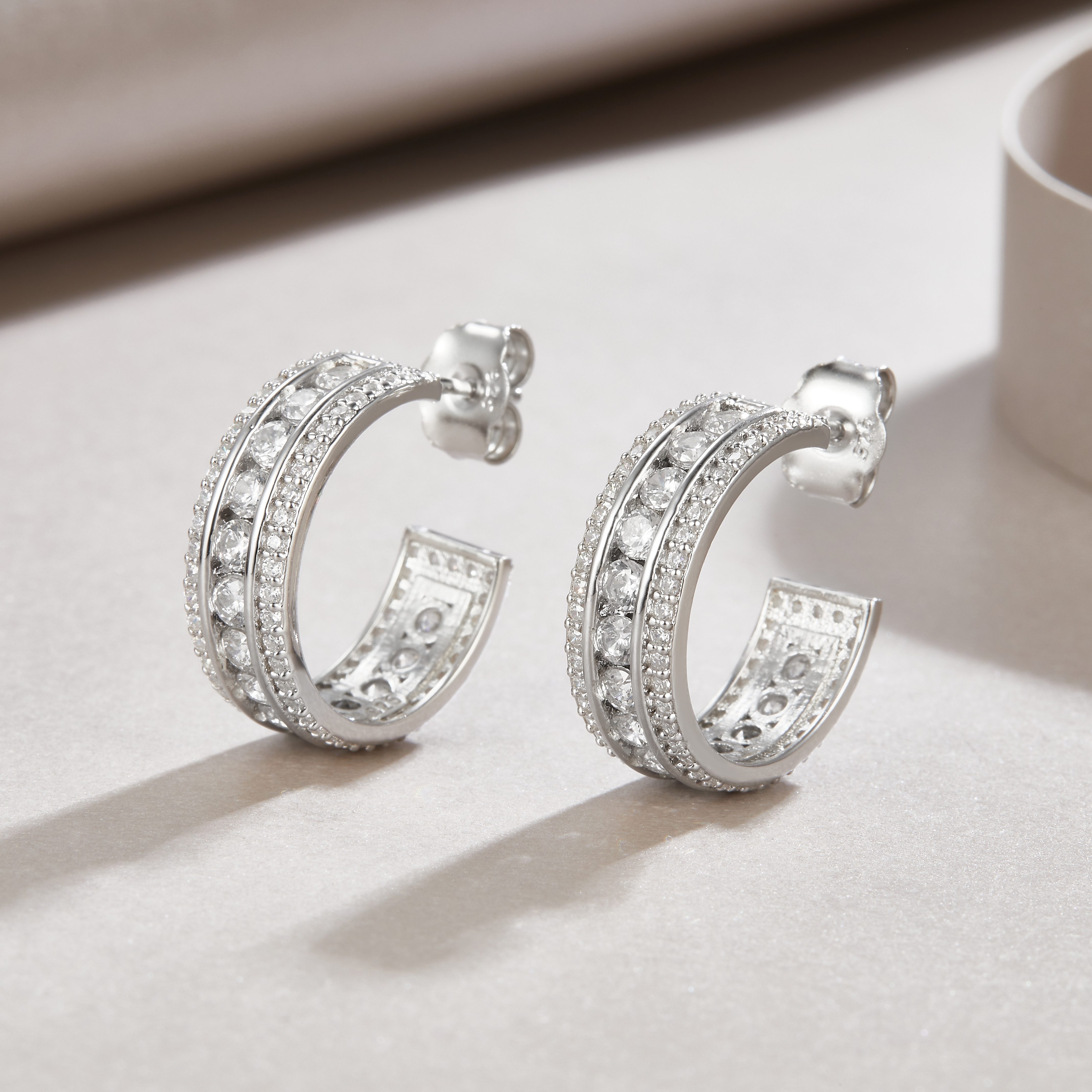 Flying All Over The Sky - Earrings Set With Top-quality Moissanite Silver And