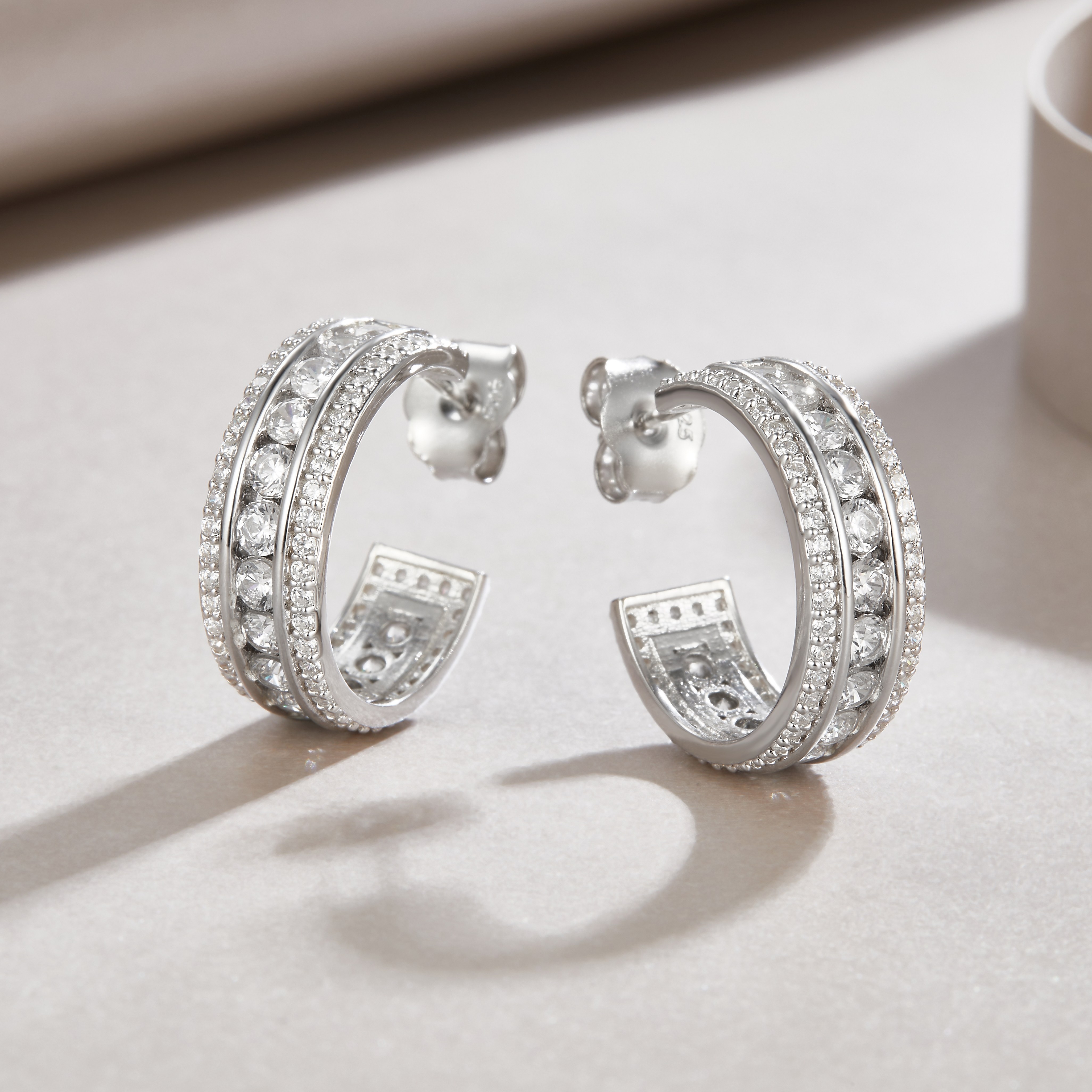 Flying All Over The Sky - Earrings Set With Top-quality Moissanite Silver And