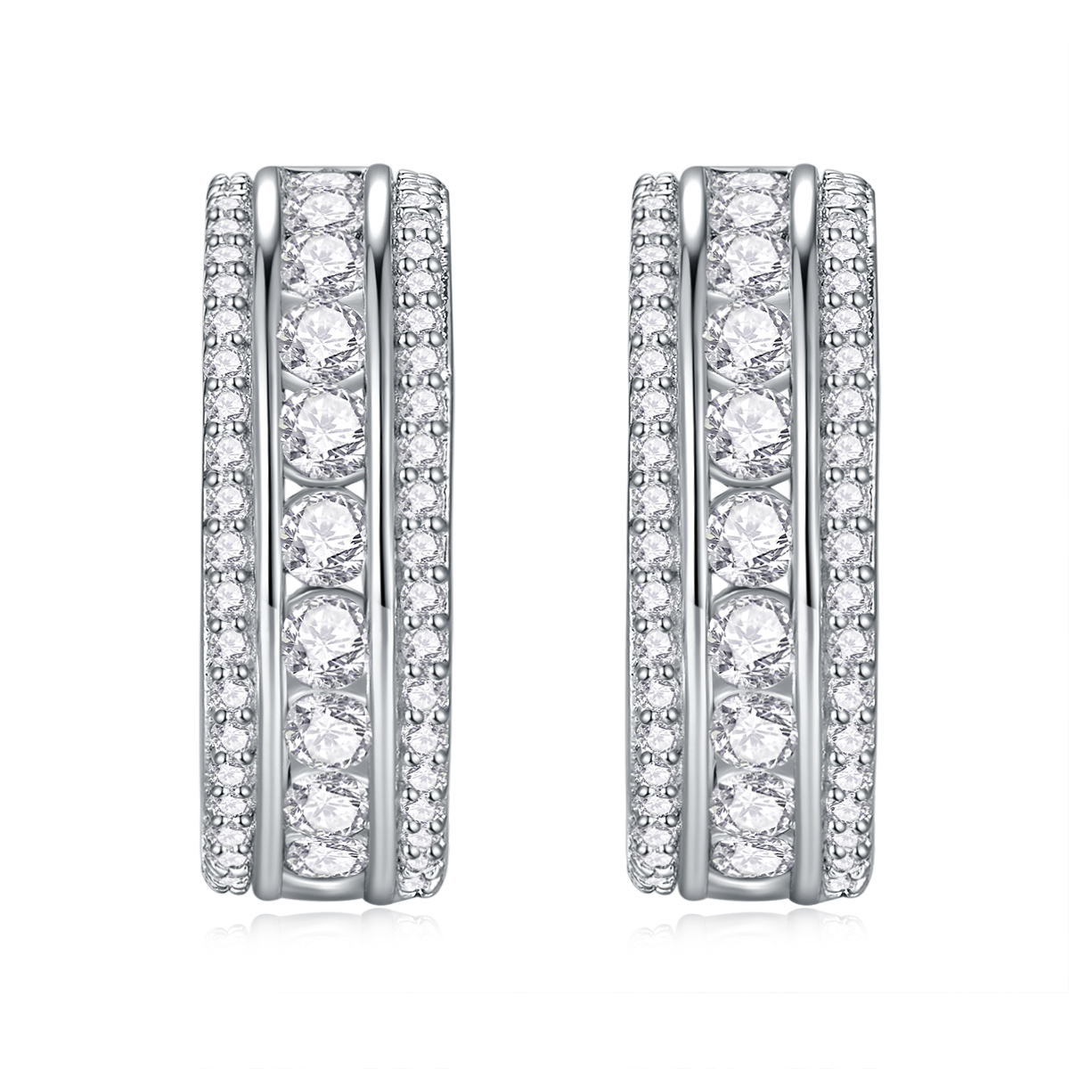 Flying All Over The Sky - Earrings Set With Top-quality Moissanite Silver And