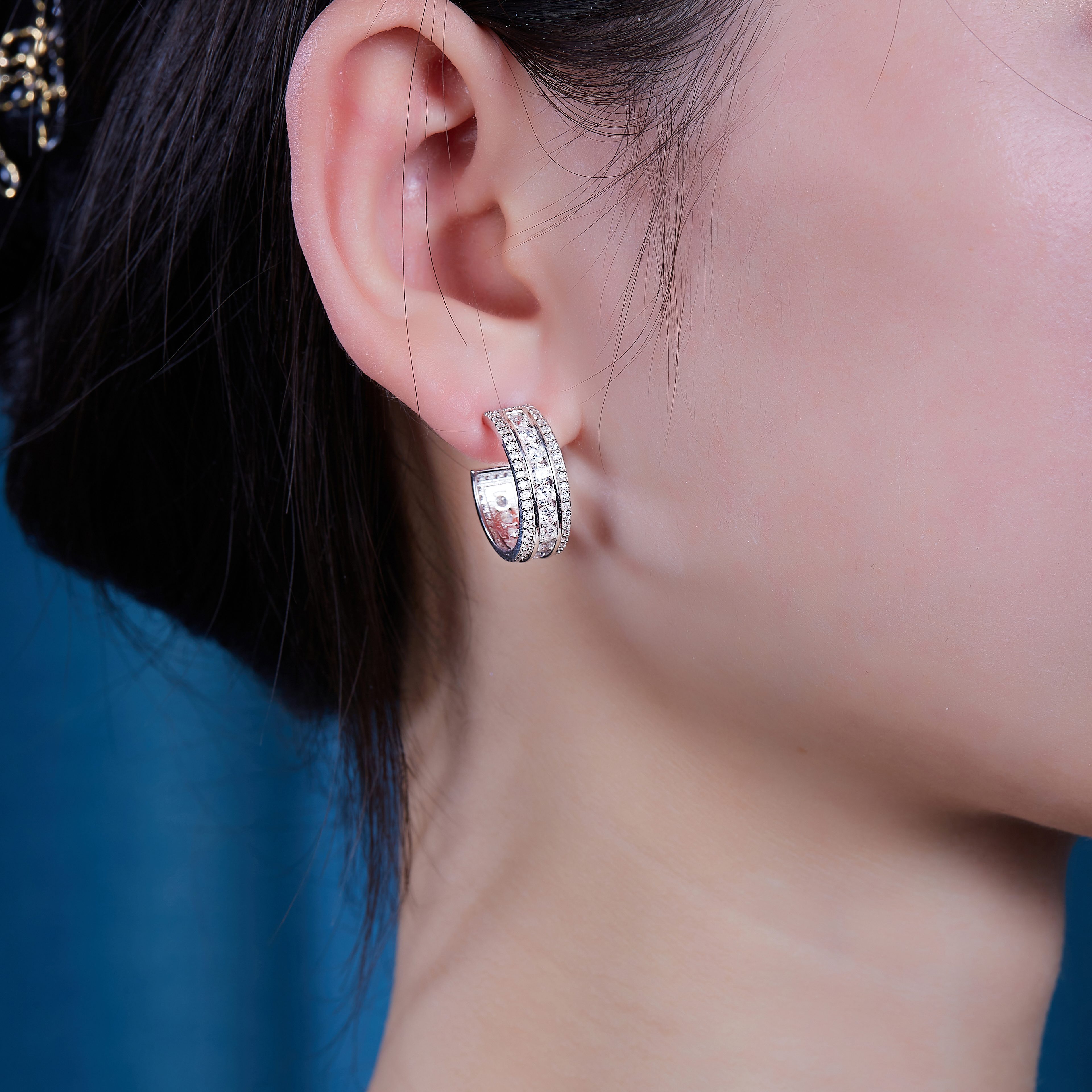 Flying All Over The Sky - Earrings Set With Top-quality Moissanite Silver And