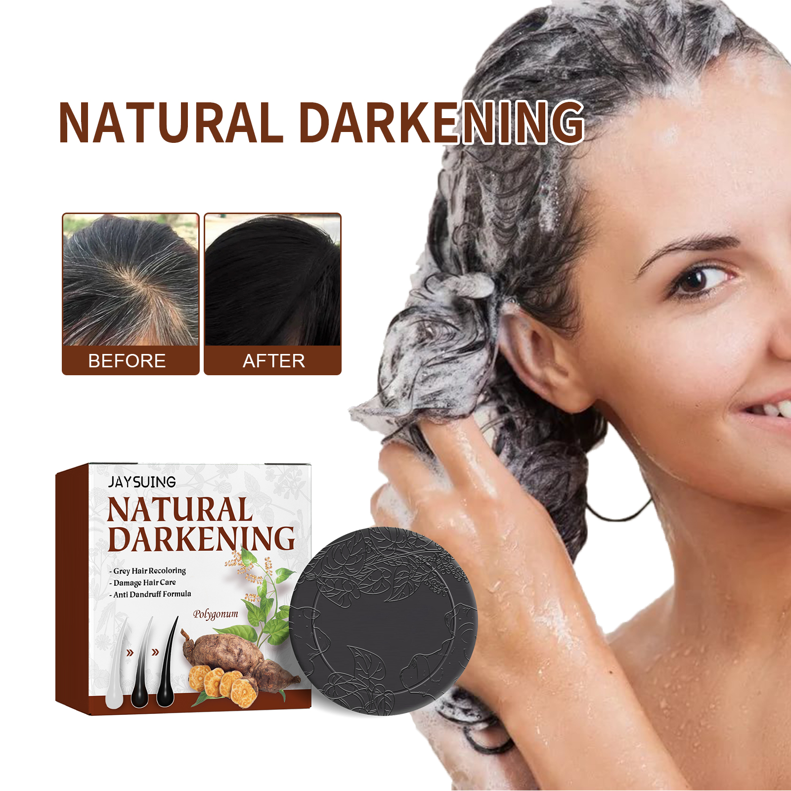 Fo-Ti Hair-Blackening Shampoo Bar