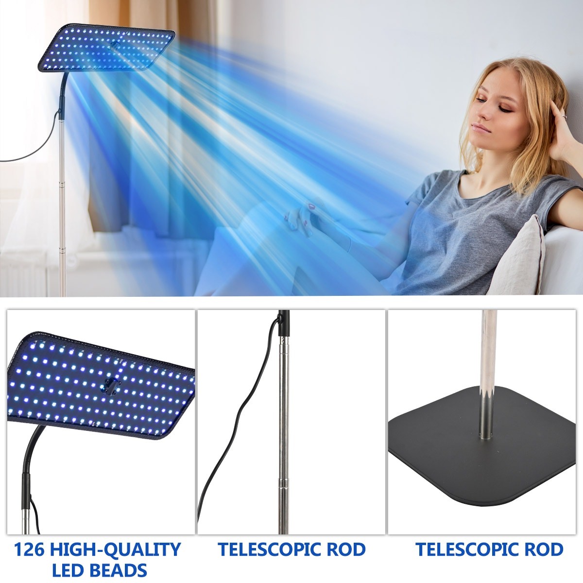 Für zu Hause, Gesichtsbräunungslicht, Gesichts- und Körperbräuner, volle blaue Sonne, Solariumlampe, 50 W
