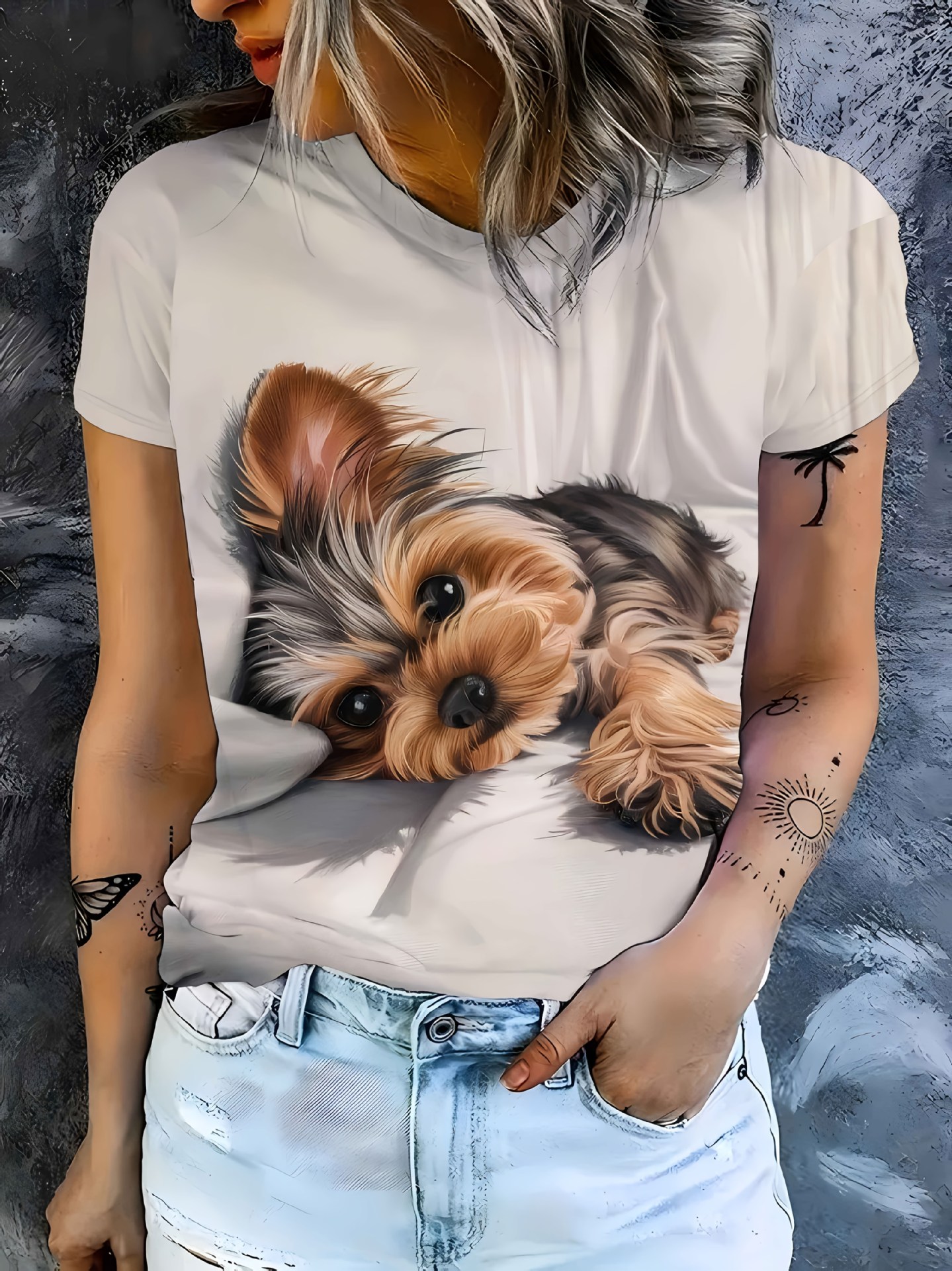Foreign Trade Hotselling 3D Digital Printing Summer Sport Women's Summer Loose Breathable