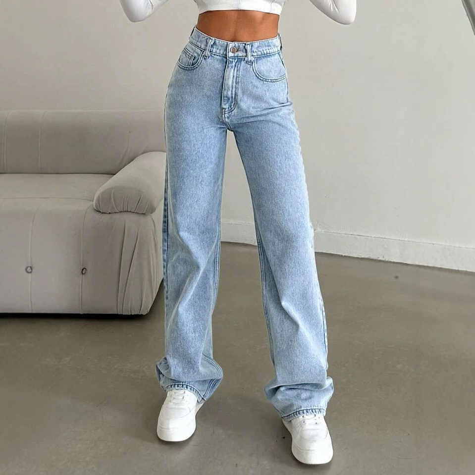 Foreign Trade Independent Site European And American Popular High-waisted Jeans