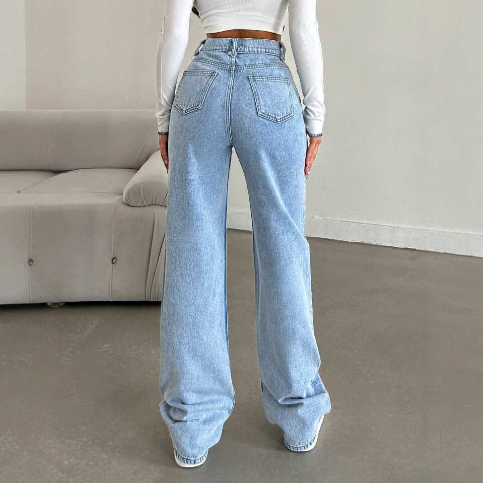 Foreign Trade Independent Site European And American Popular High-waisted Jeans
