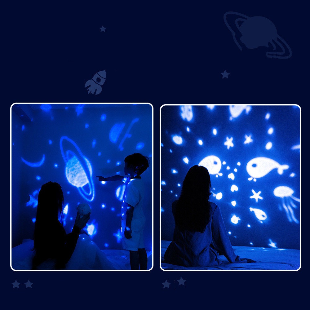 Galaxy Star Projector Starry Sky Night Light Astronaut Lamp Room Decr Gift Child Kids Baby