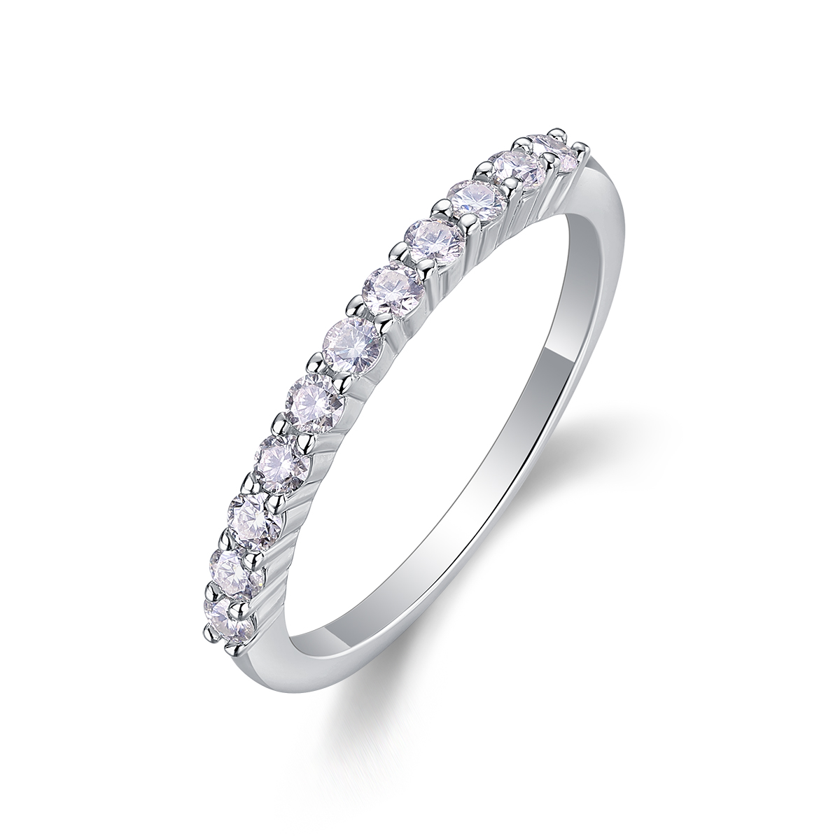 Galaxy Trajectory - A Wedding Ring Set With Top-quality Moissanite Silver And