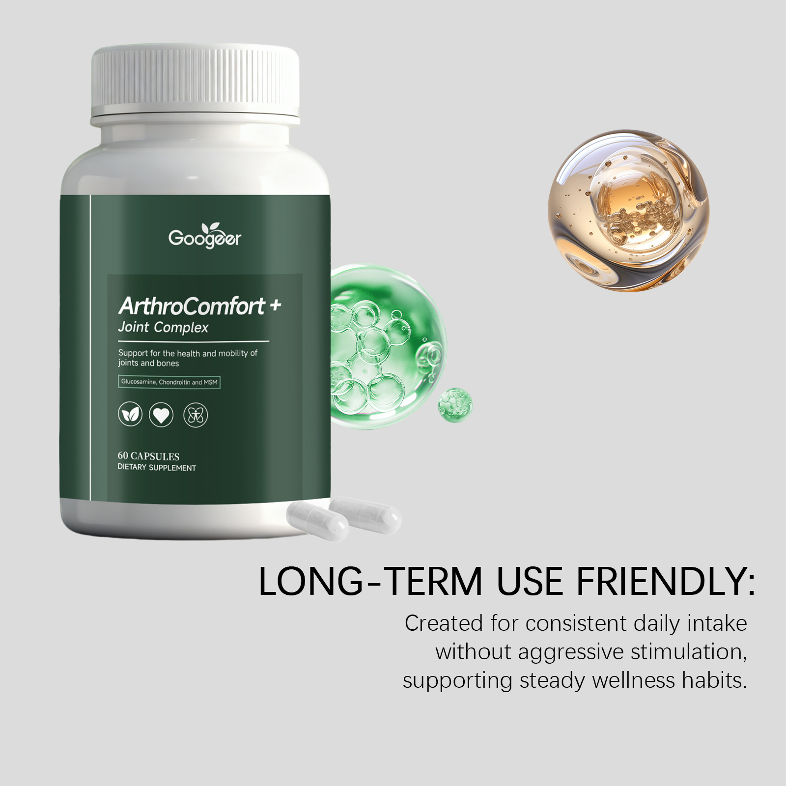 Cápsulas para el cuidado suave de las articulaciones del cuerpo