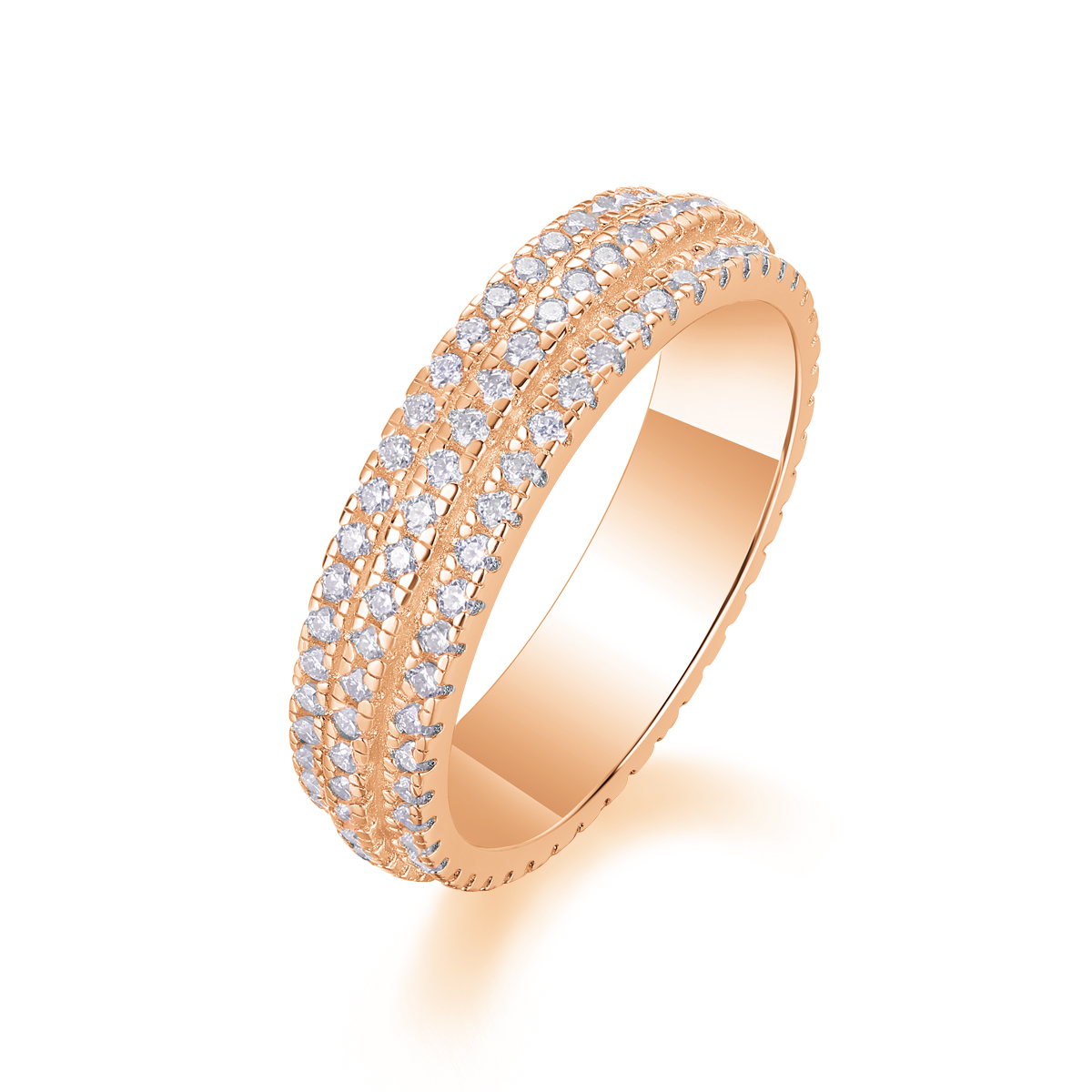 Gentle Melody - A Wedding Ring Set With Top-quality Moissanite Silver And Platinum-plated