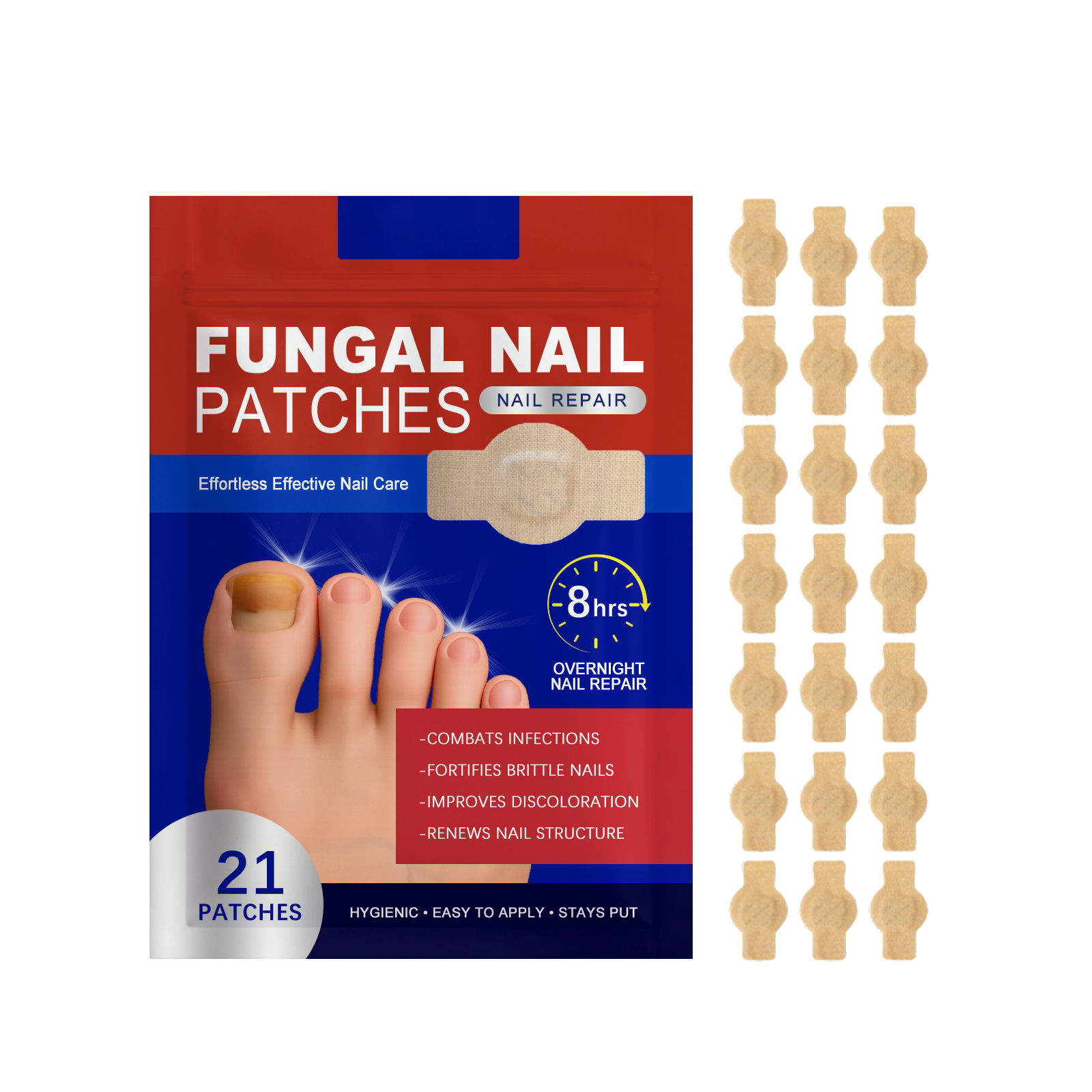 Gentle Softening Of Decayed Nail Cuticle, Moisturizing And Nourishing Care Patches, Nail