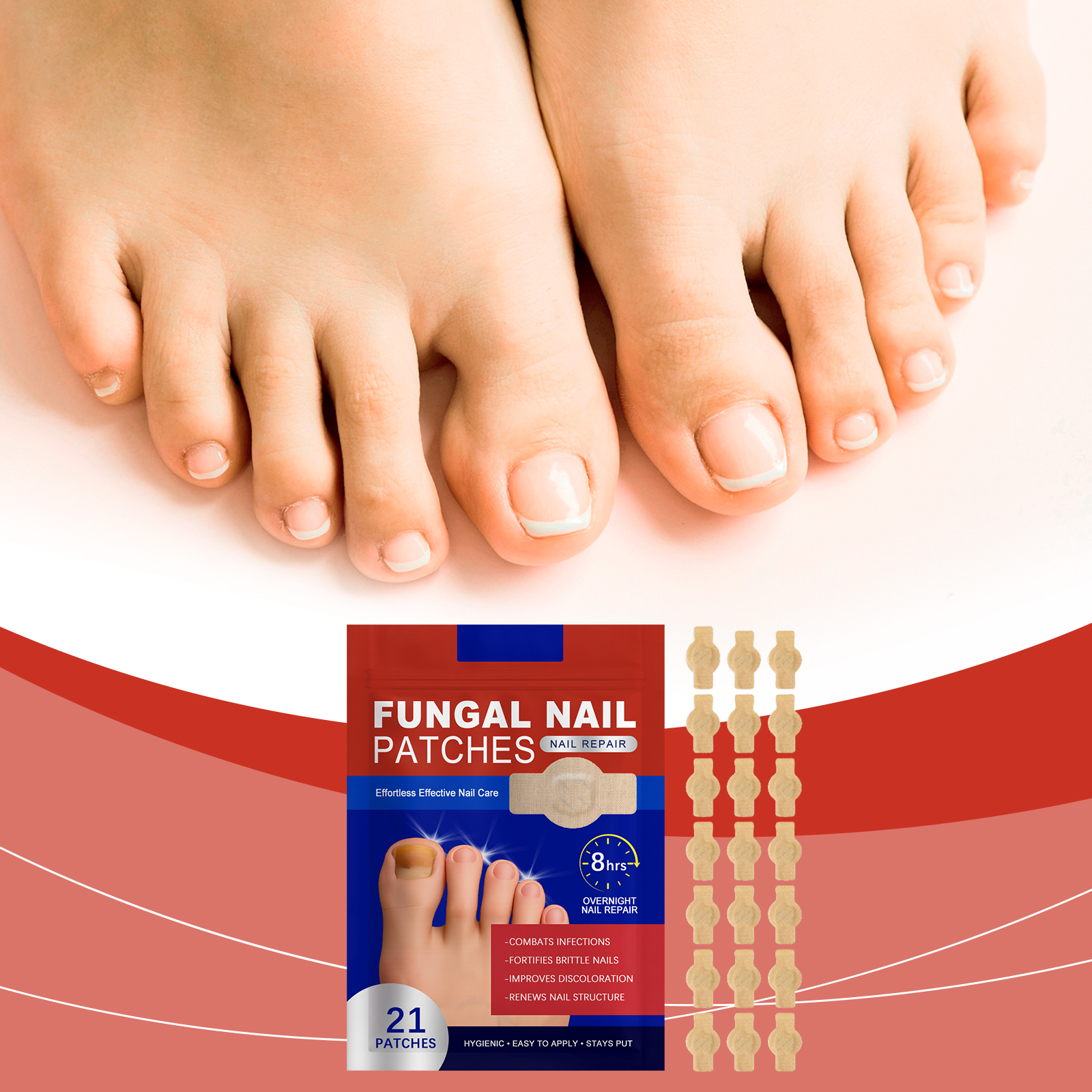 Gentle Softening Of Decayed Nail Cuticle, Moisturizing And Nourishing Care Patches, Nail
