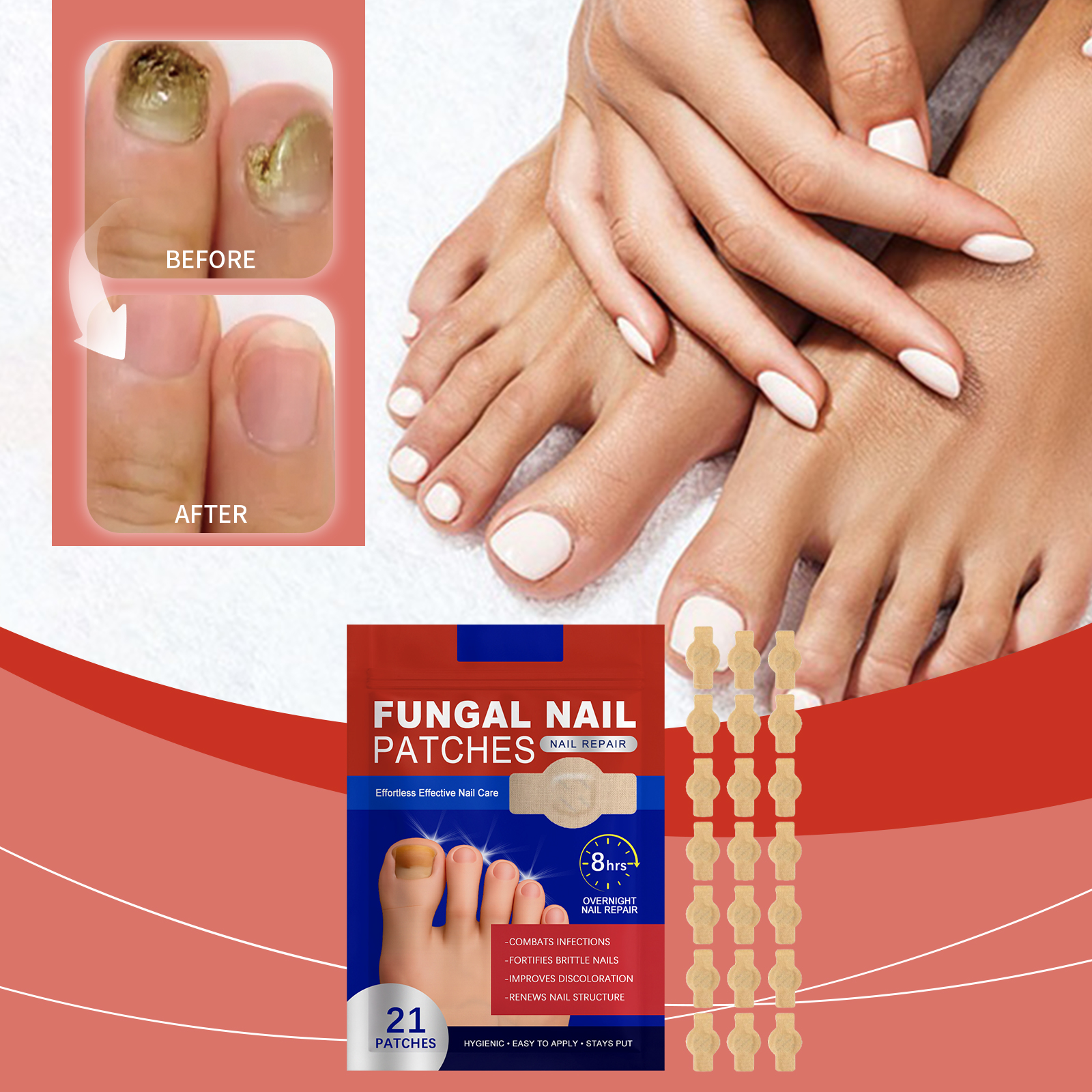 Gentle Softening Of Decayed Nail Cuticle, Moisturizing And Nourishing Care Patches, Nail