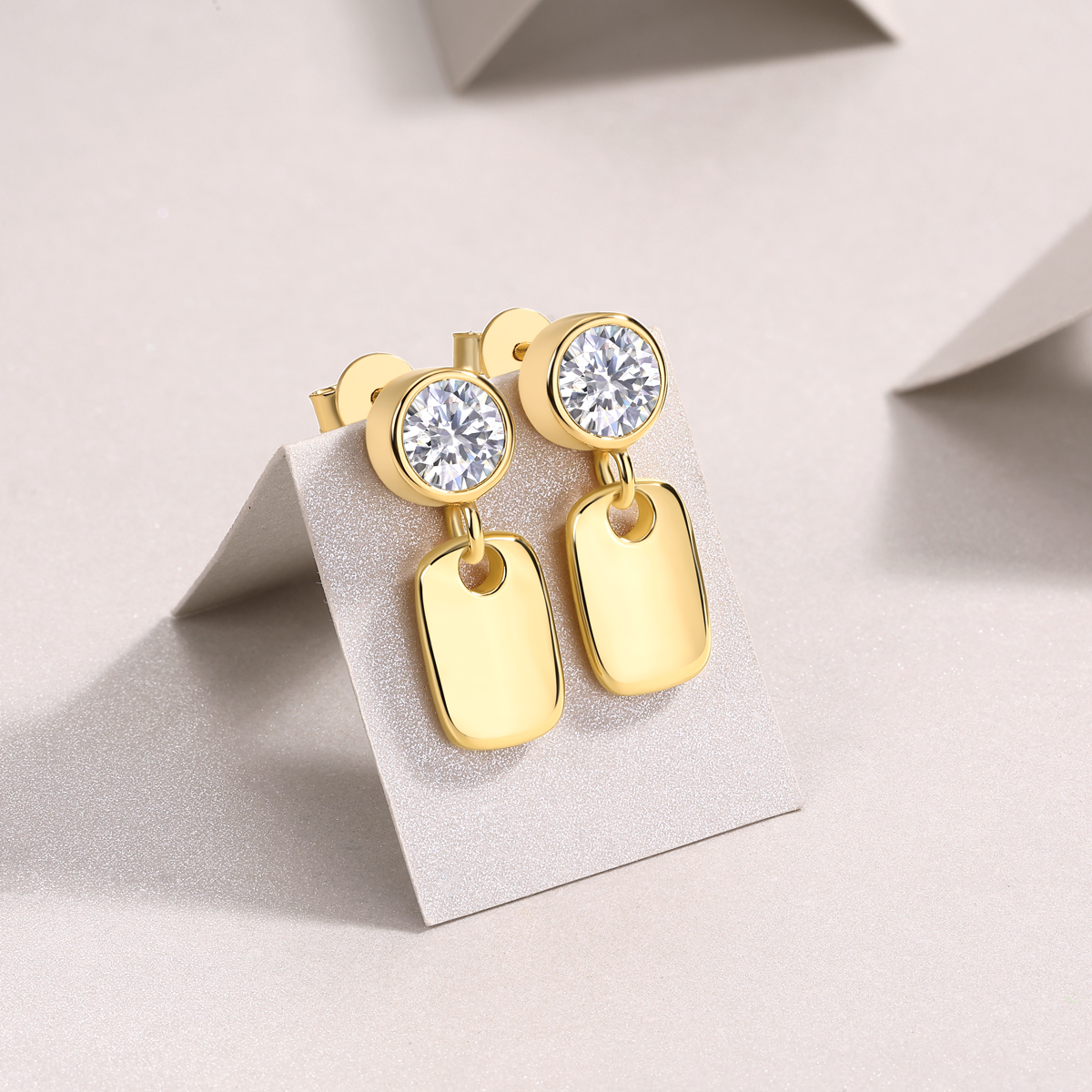 Geometric Starlight - Premium Moissanite Luxury Fashion Light Luxury Jewelry Silver Stud