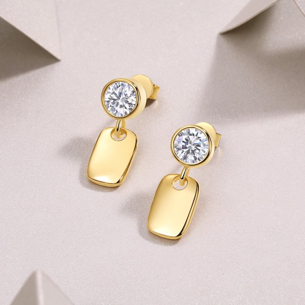 Geometric Starlight - Premium Moissanite Luxury Fashion Light Luxury Jewelry Silver Stud