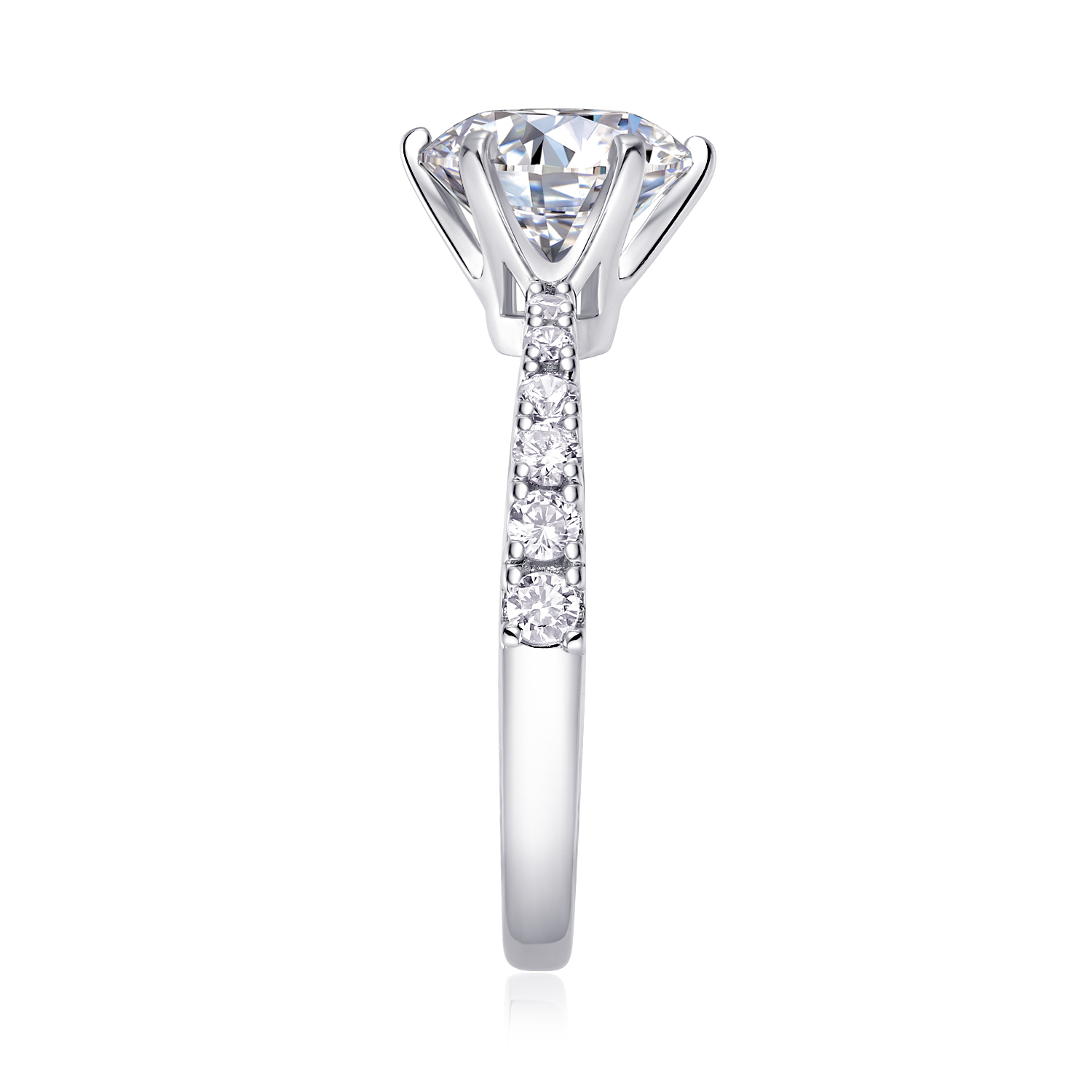 Segen der Göttin – Ein Ehering-Set mit 2 Karat hochwertigem Moissanit-Silber und