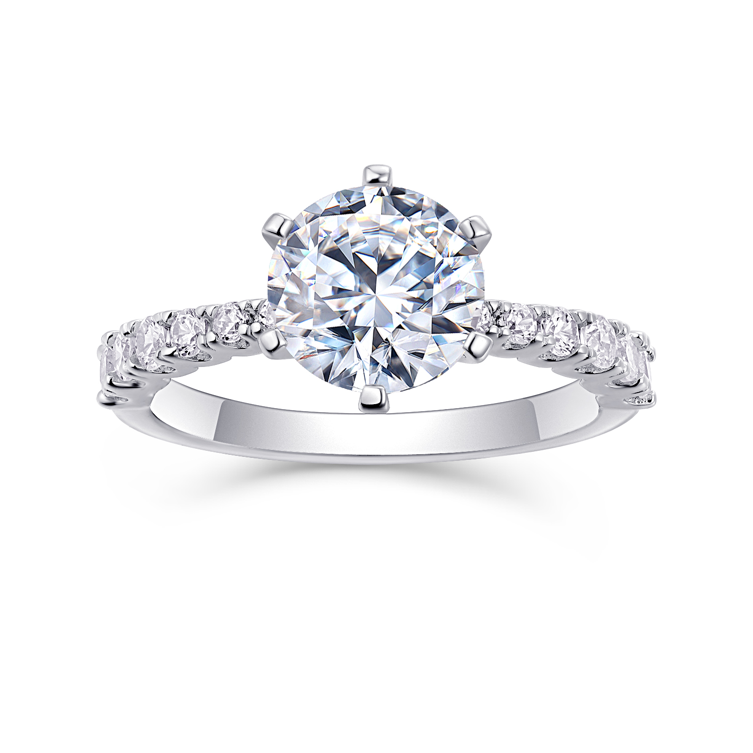 Segen der Göttin – Ein Ehering-Set mit 2 Karat hochwertigem Moissanit-Silber und