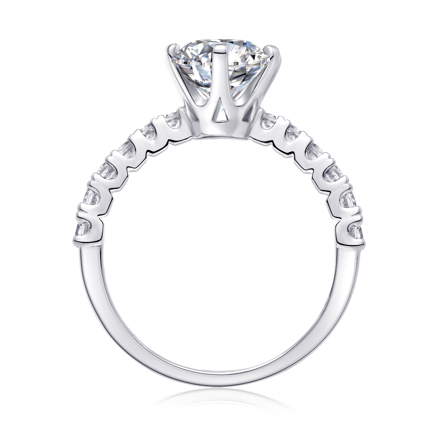 Segen der Göttin – Ein Ehering-Set mit 2 Karat hochwertigem Moissanit-Silber und