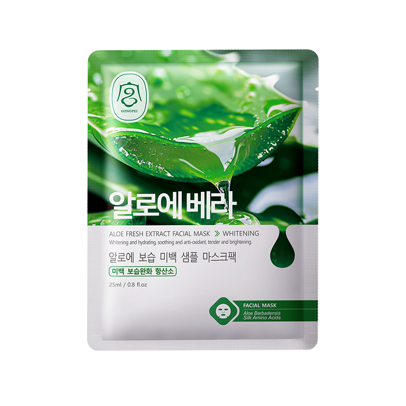 Gong Pei Aloe Vera Moisturizing And Brightening Fresh Extract Sheet Mask 25ml