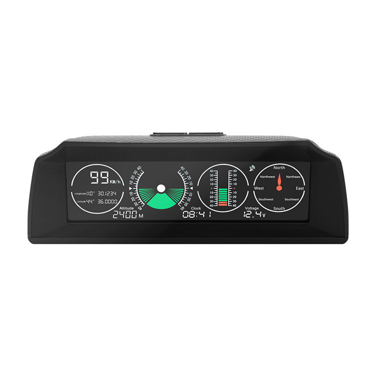 GPS GO 2 Universeller Auto-HUD-Überwachungskompass für Geschwindigkeitsniveau und Gradient