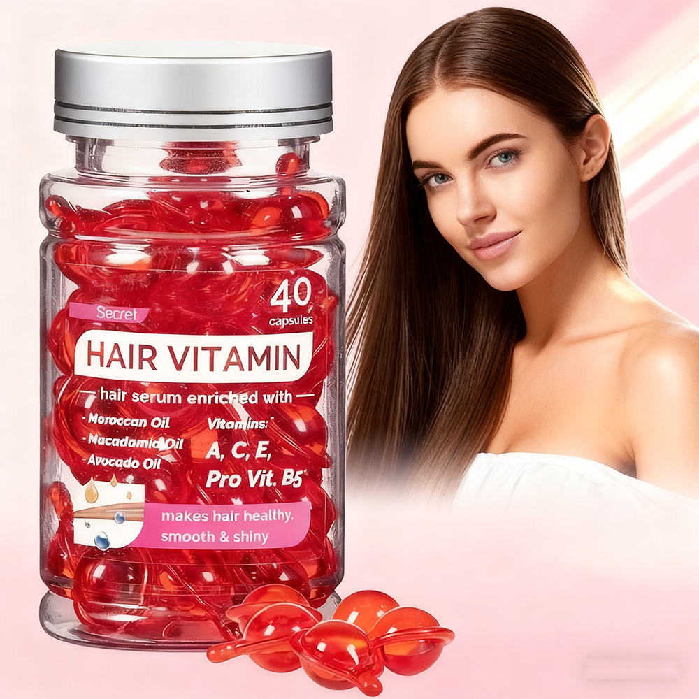 Hair Treatment Serum 40 Hair Care Capsules - No Rinse - With Argan Macadamia & Avocado