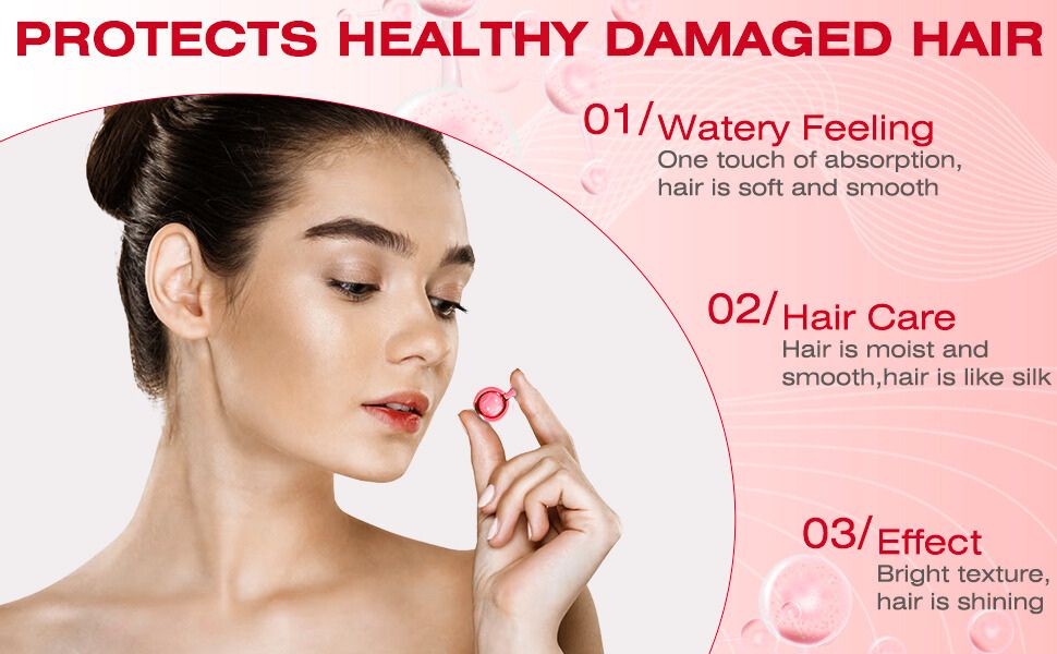 Hair Treatment Serum 40 Hair Care Capsules - No Rinse - With Argan Macadamia & Avocado