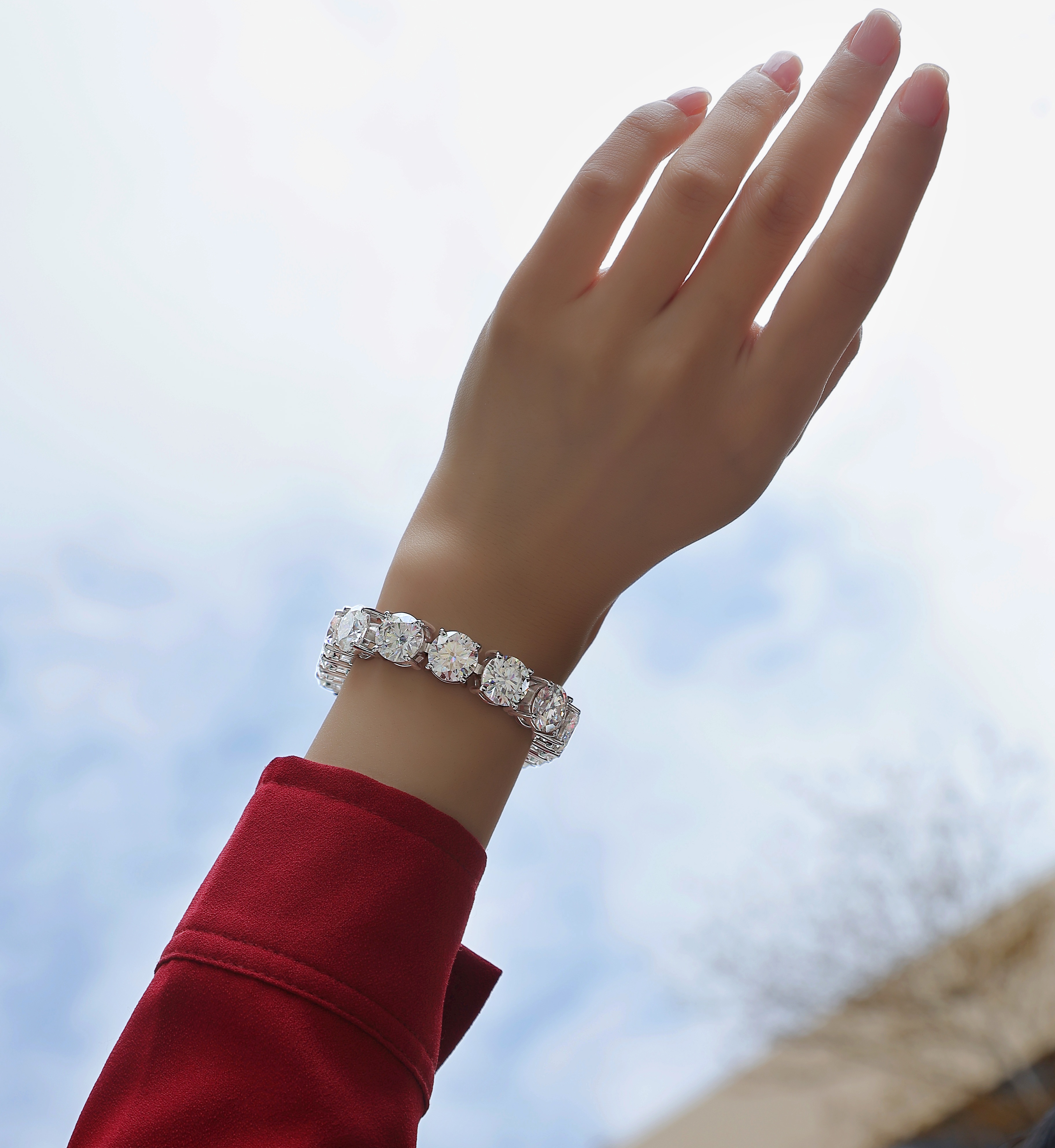 Half Summer Splendor - Luxuriöser und modischer leichter Luxusschmuck, Silberarmband und