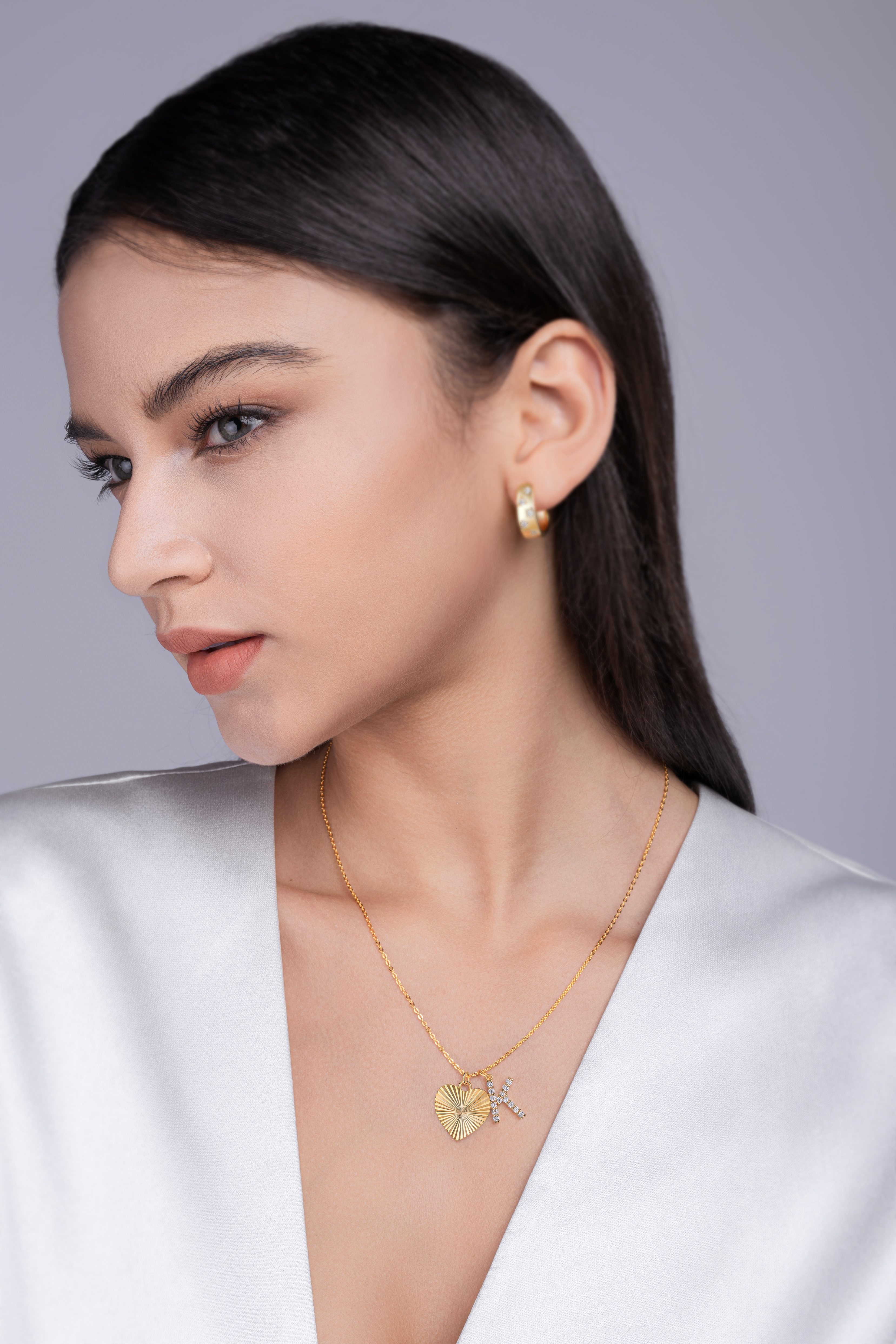 Heart Secret - A Fashionable And Trendy Necklace Pendant Set With Top-quality Moissanite