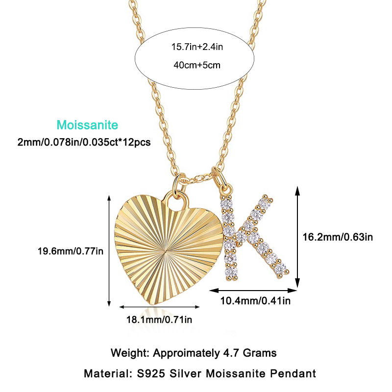 Heart Secret - A Fashionable And Trendy Necklace Pendant Set With Top-quality Moissanite