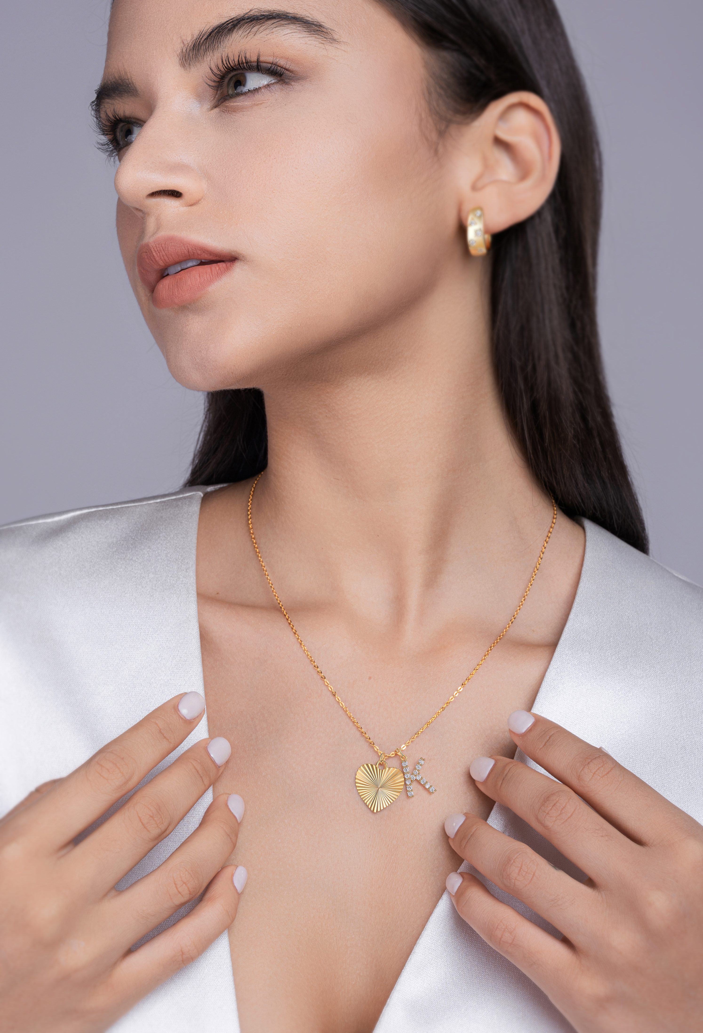 Heart Secret - A Fashionable And Trendy Necklace Pendant Set With Top-quality Moissanite