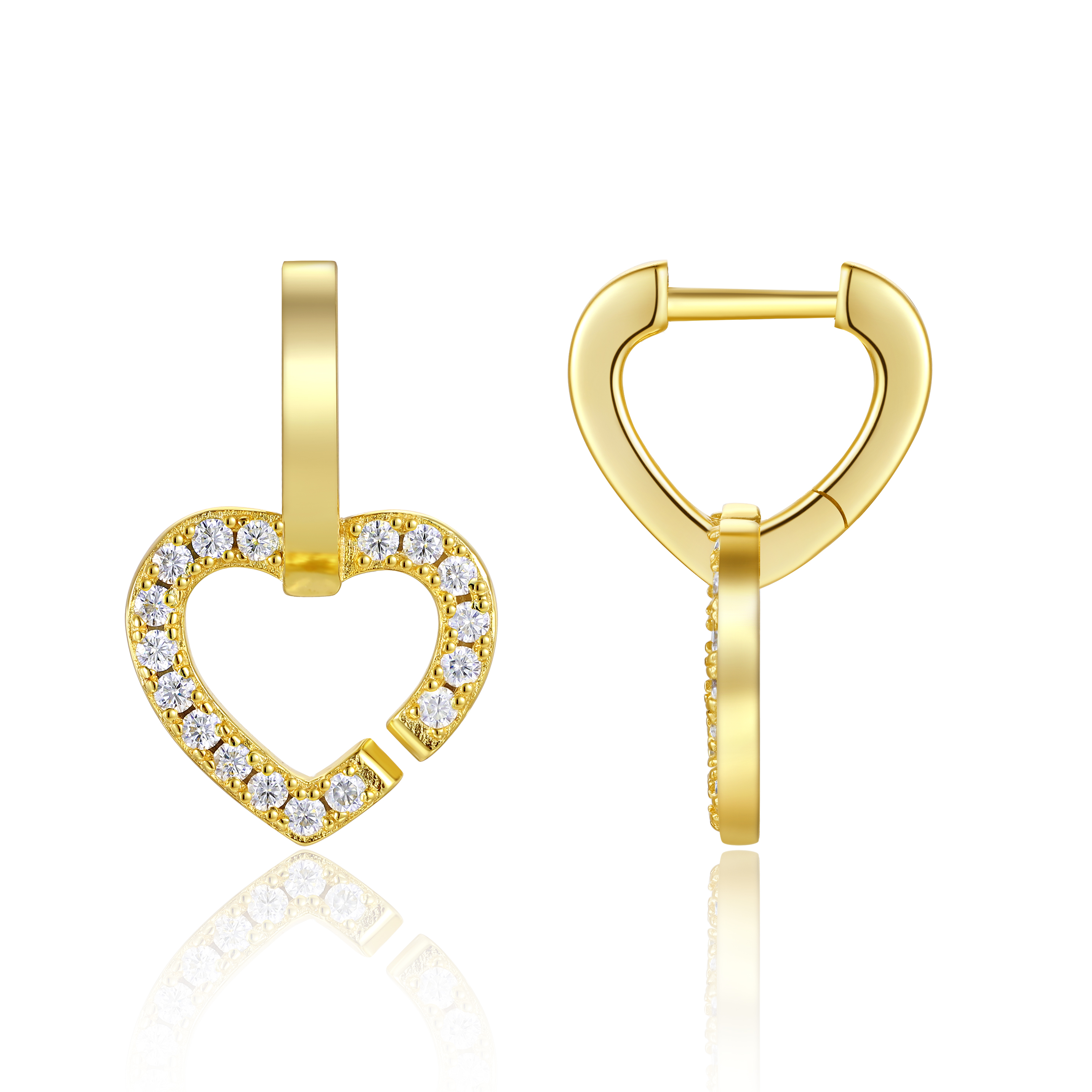 Heart-shaped Moissanite Set With Top-quality Moissanite Luxury Fashion Light Luxury
