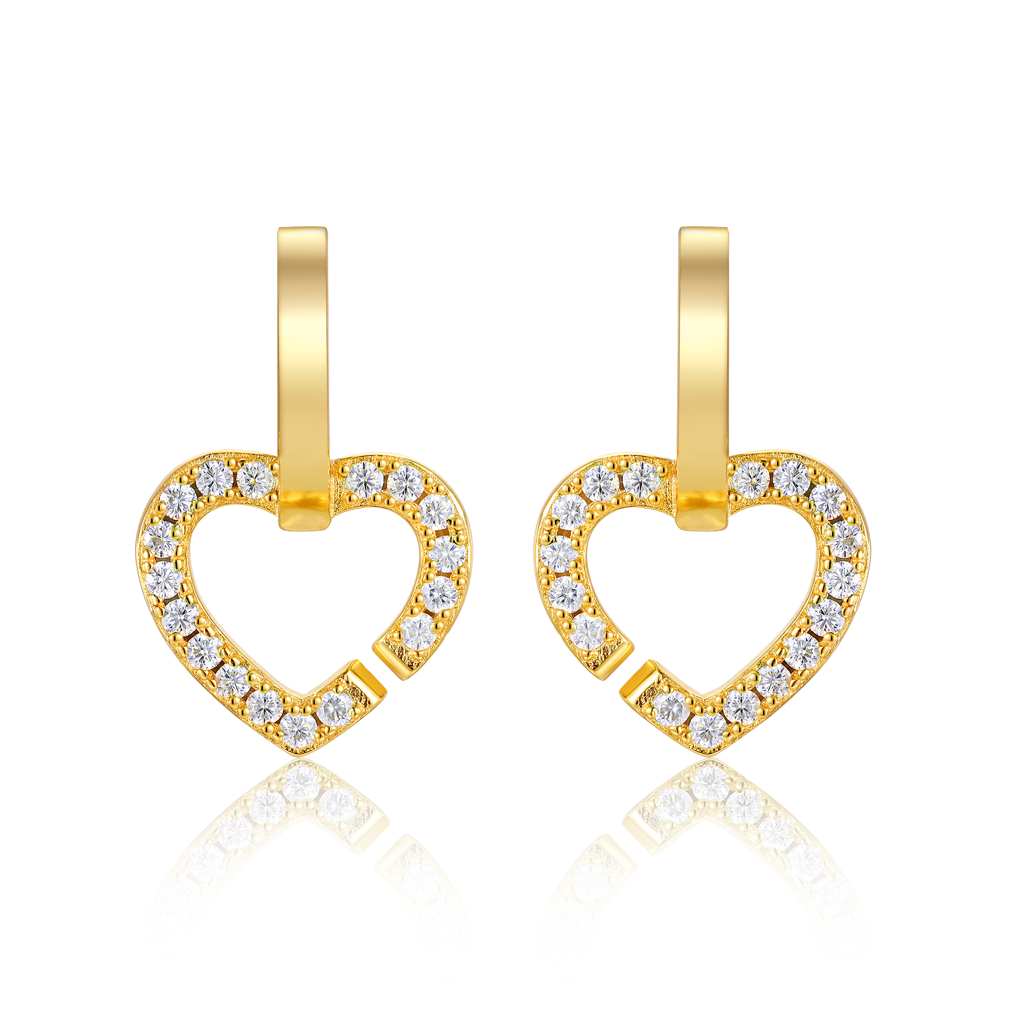 Heart-shaped Moissanite Set With Top-quality Moissanite Luxury Fashion Light Luxury