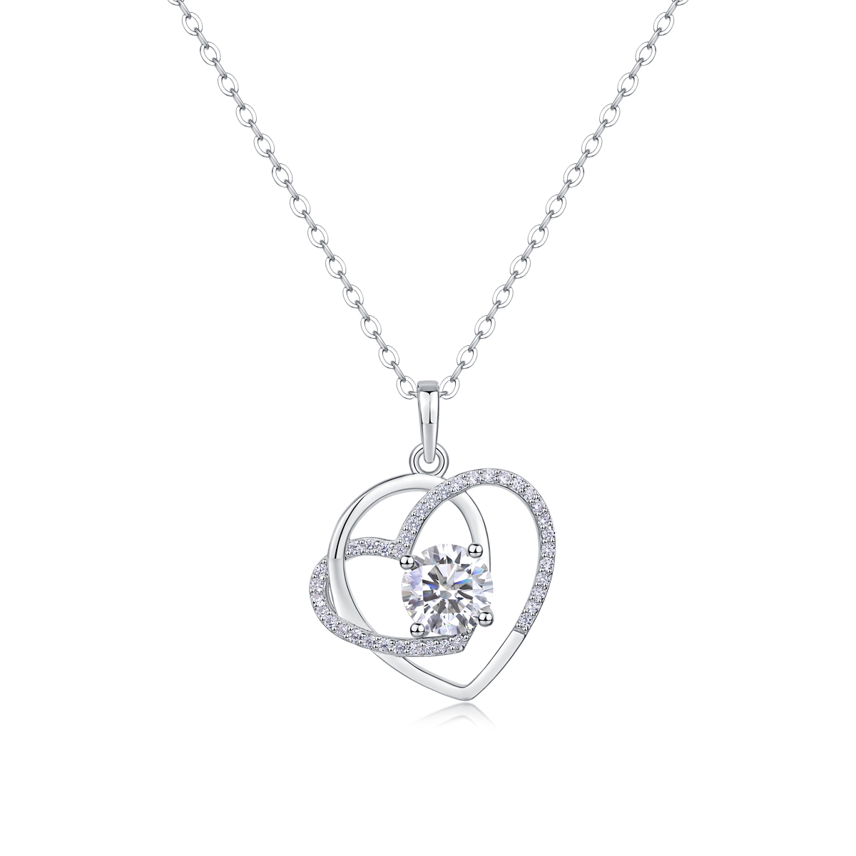 Heart To Heart - A Fashionable And Light Luxury Jewelry Pendant Necklace Set With