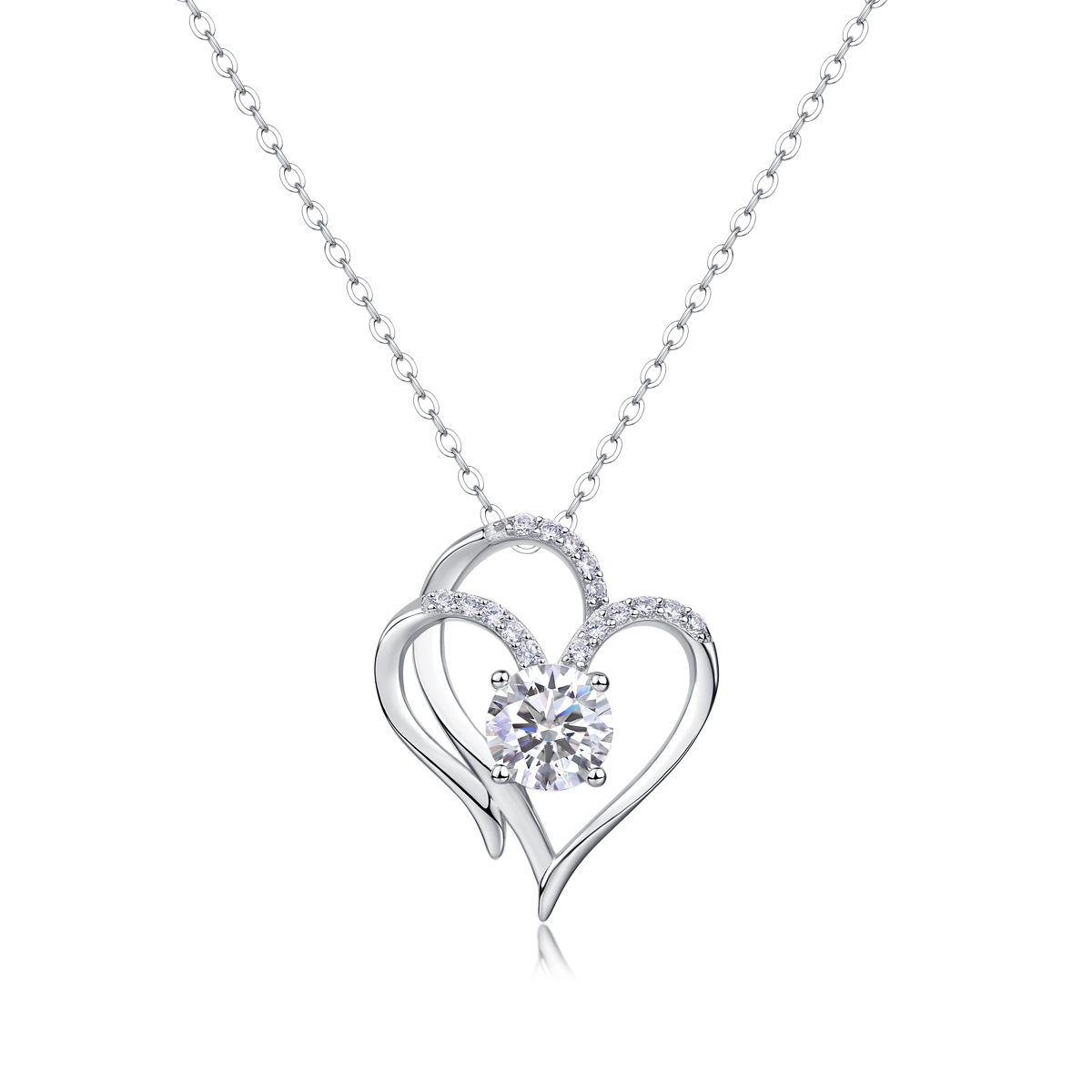 Heart To Heart - A Fashionable And Light Luxury Jewelry Pendant Necklace Set With