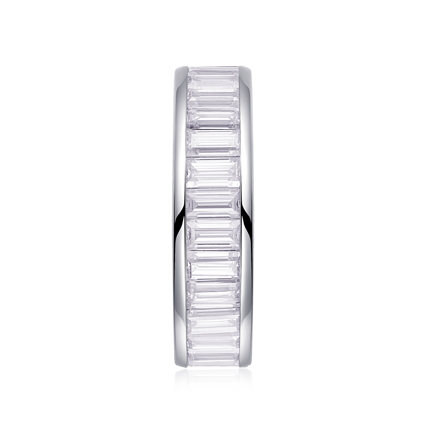 Heartbeat Notes - A Wedding Ring Set With Top-quality Square Moissanite Silver And