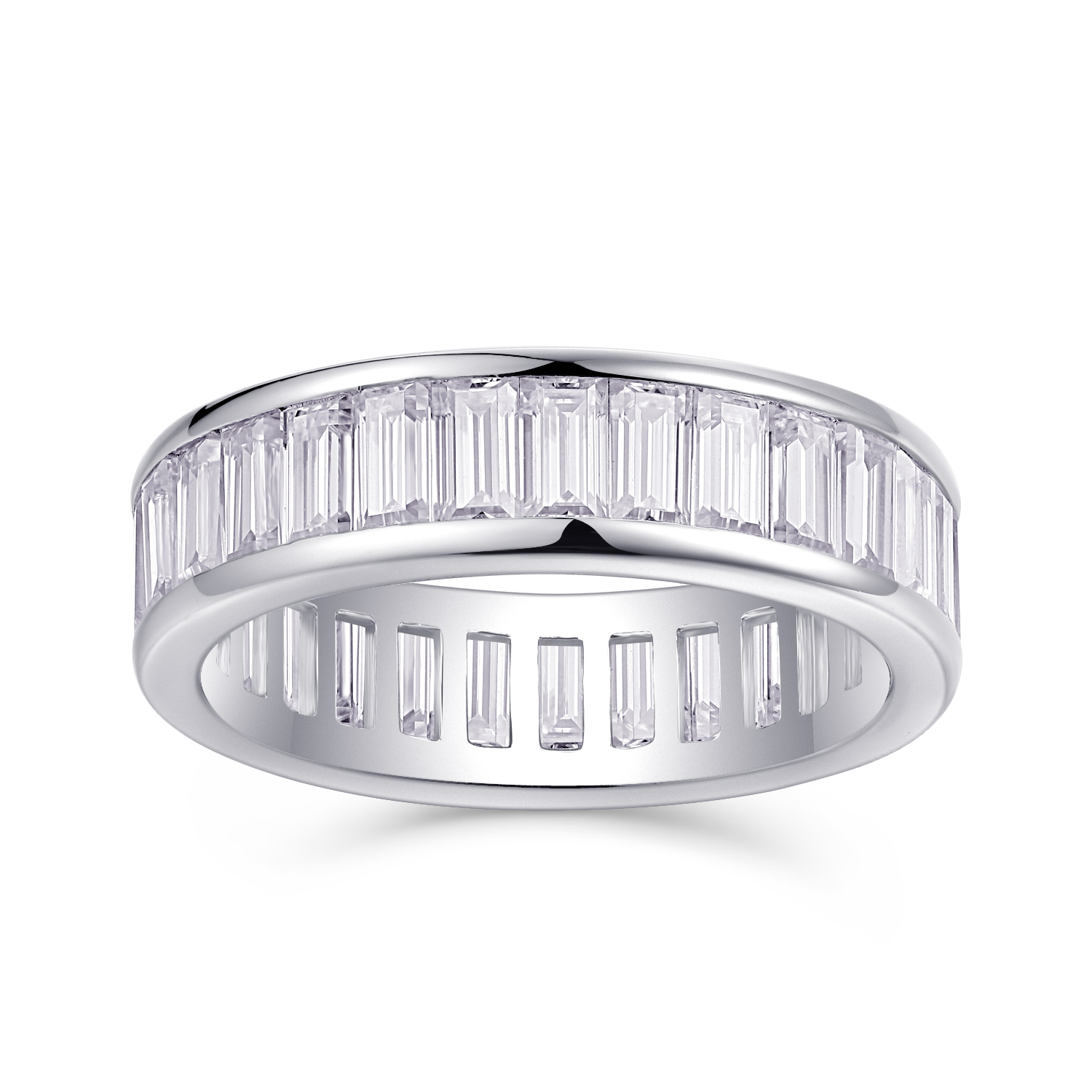 Heartbeat Notes - A Wedding Ring Set With Top-quality Square Moissanite Silver And