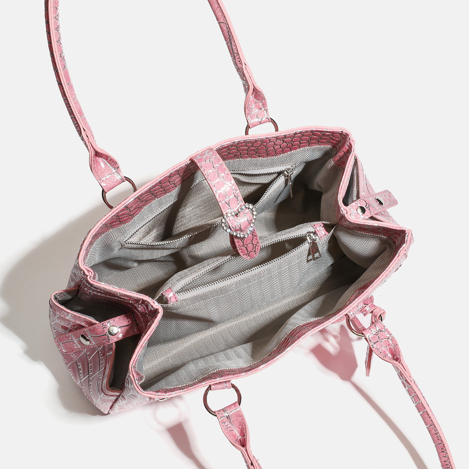 High-end Crocodile-pattern Large-capacity Shoulder Tote Bag