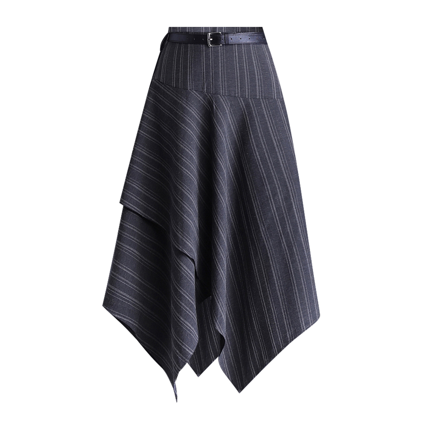 High-waisted Hip-covering Asymmetrical Skirt