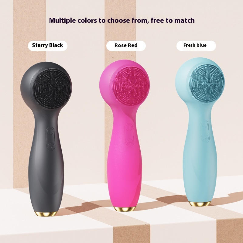 Household Red Blue Light Cold And Hot Compress Electric Facial Cleaner