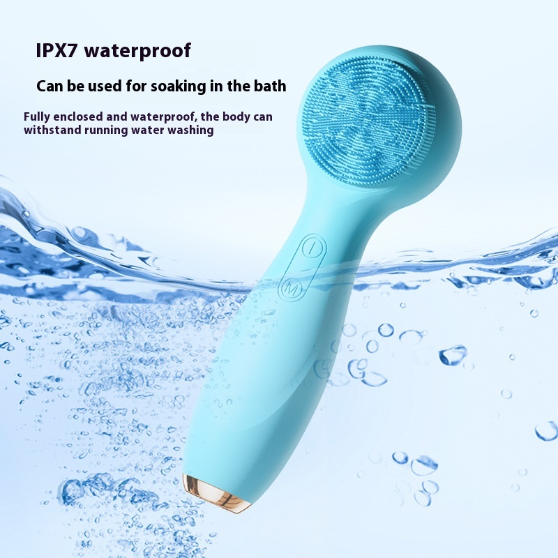 Household Red Blue Light Cold And Hot Compress Electric Facial Cleaner