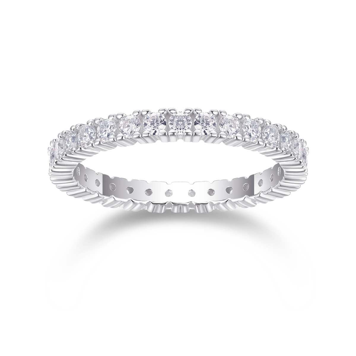 Ice Ballet - A Wedding Ring Set With Top-quality Moissanite Silver And Platinum-plated