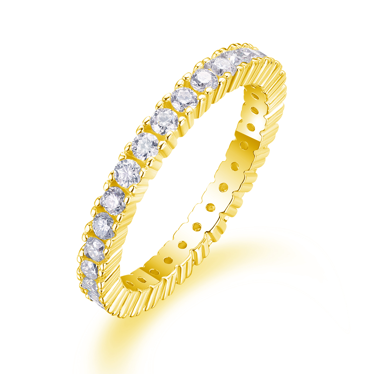 Ice Ballet - A Wedding Ring Set With Top-quality Moissanite Silver And Platinum-plated