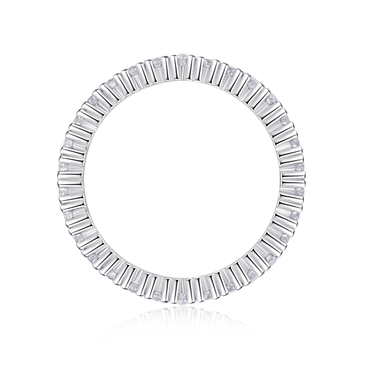 Ice Ballet - A Wedding Ring Set With Top-quality Moissanite Silver And Platinum-plated