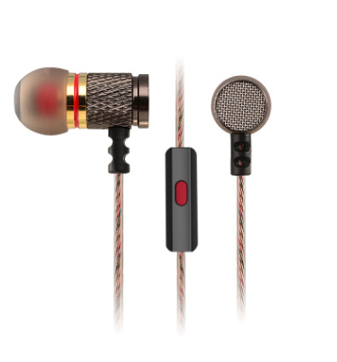 In-ear headphones metal subwoofer headphones mobile music MP3 subwoofer explosion models