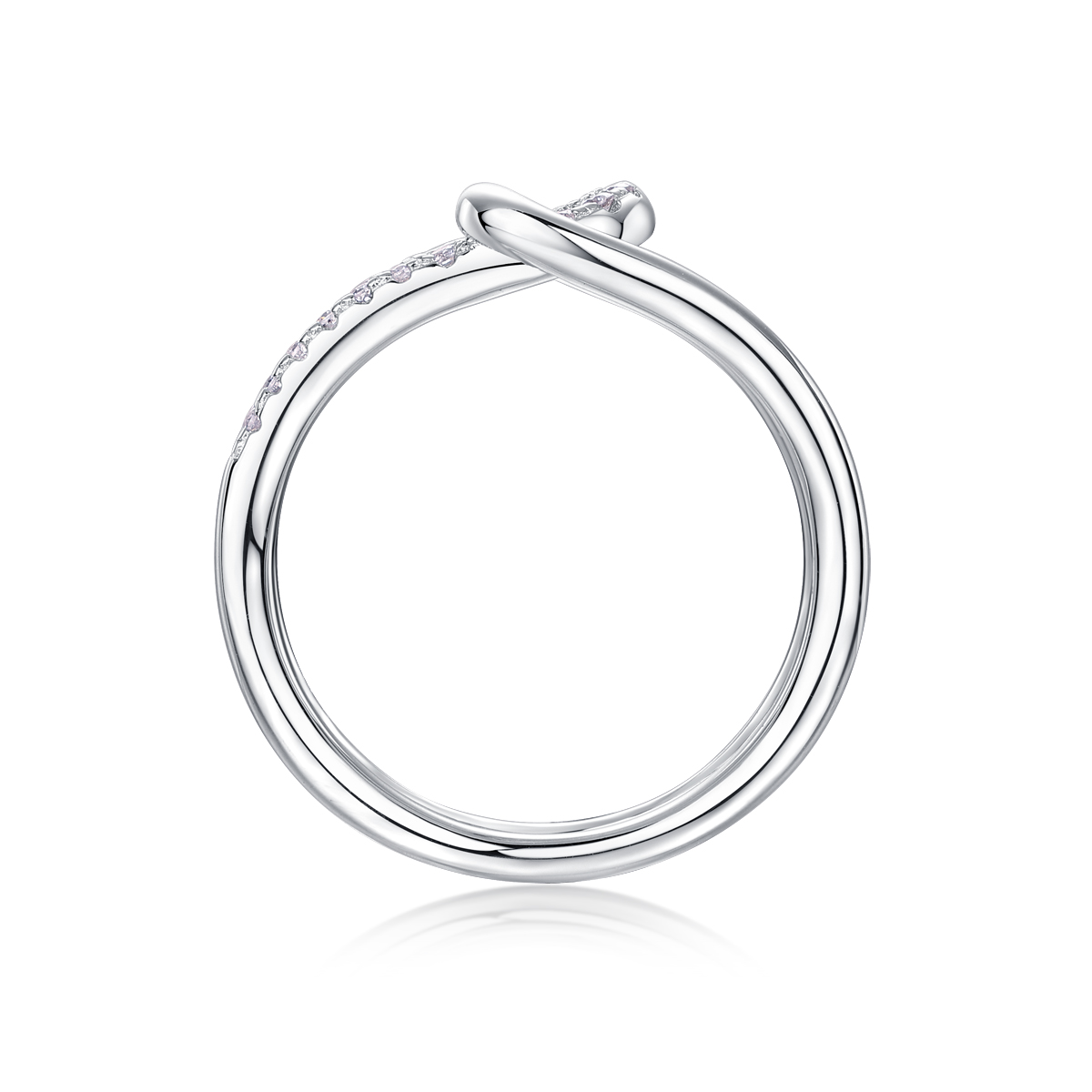 Interlocking - A Wedding Ring Set With Top-quality Moissanite Silver And Platinum-plated