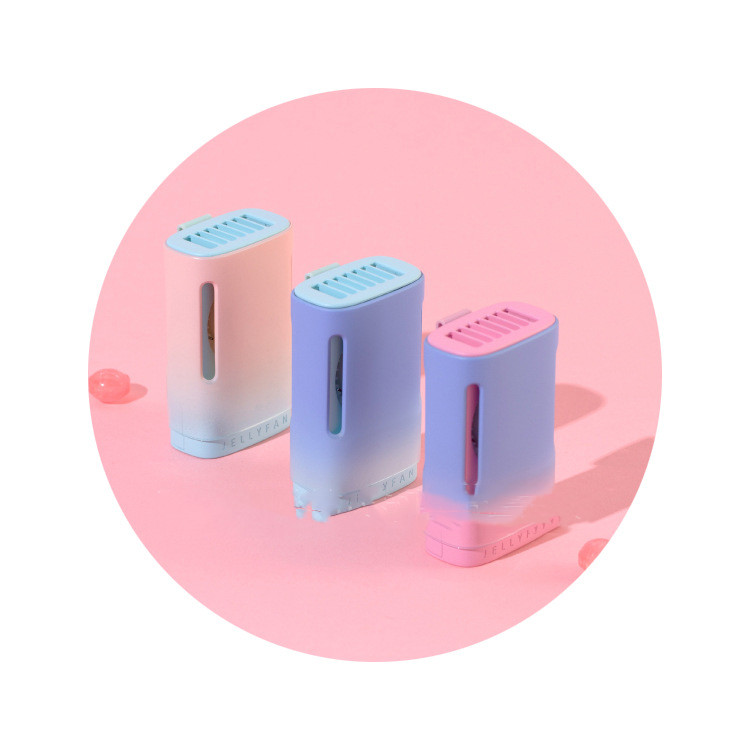 Jelly-Hängehals-Ventilator, USB-Mini-Ventilator, tragbar, handgehalten, hängender Hals-Kleiner Ventilator