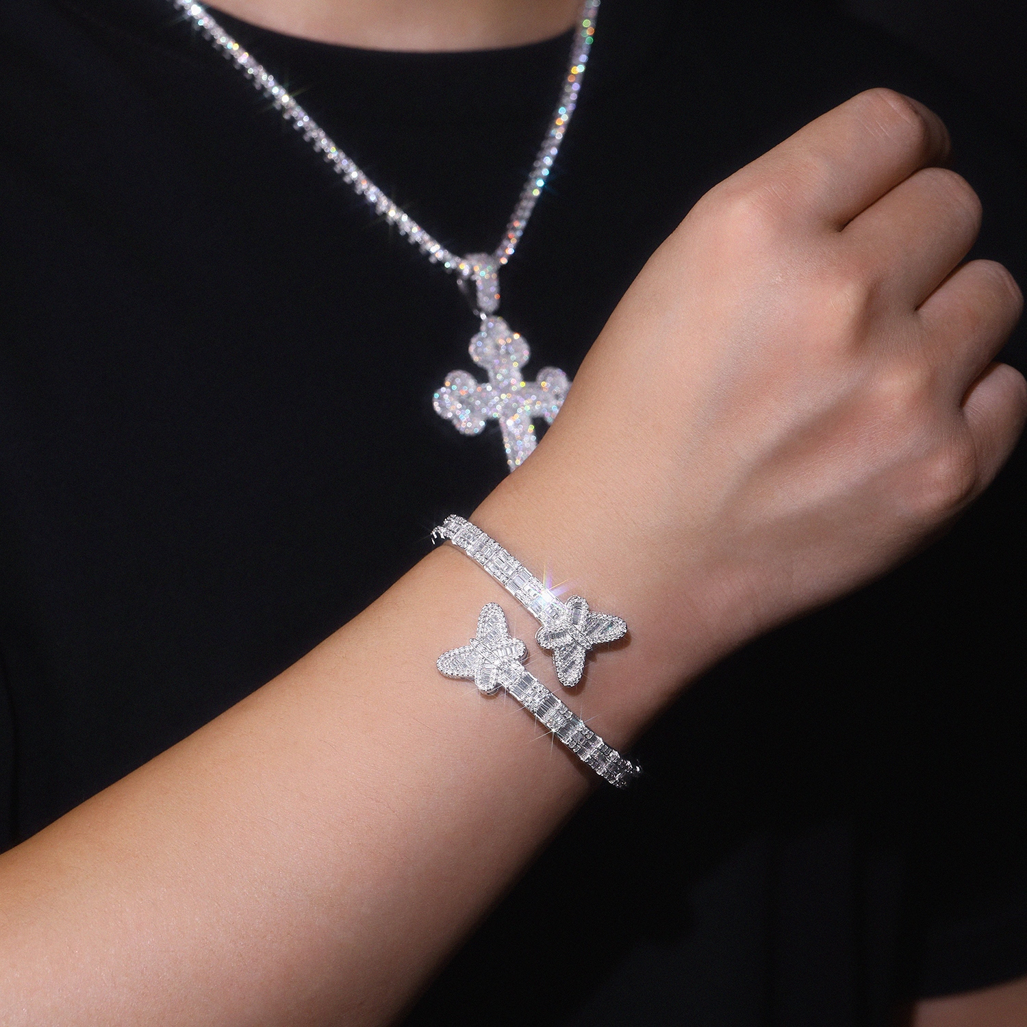 Schmuckarmband mit hochwertigem Moissanit, elegant und modisch, luxuriös und