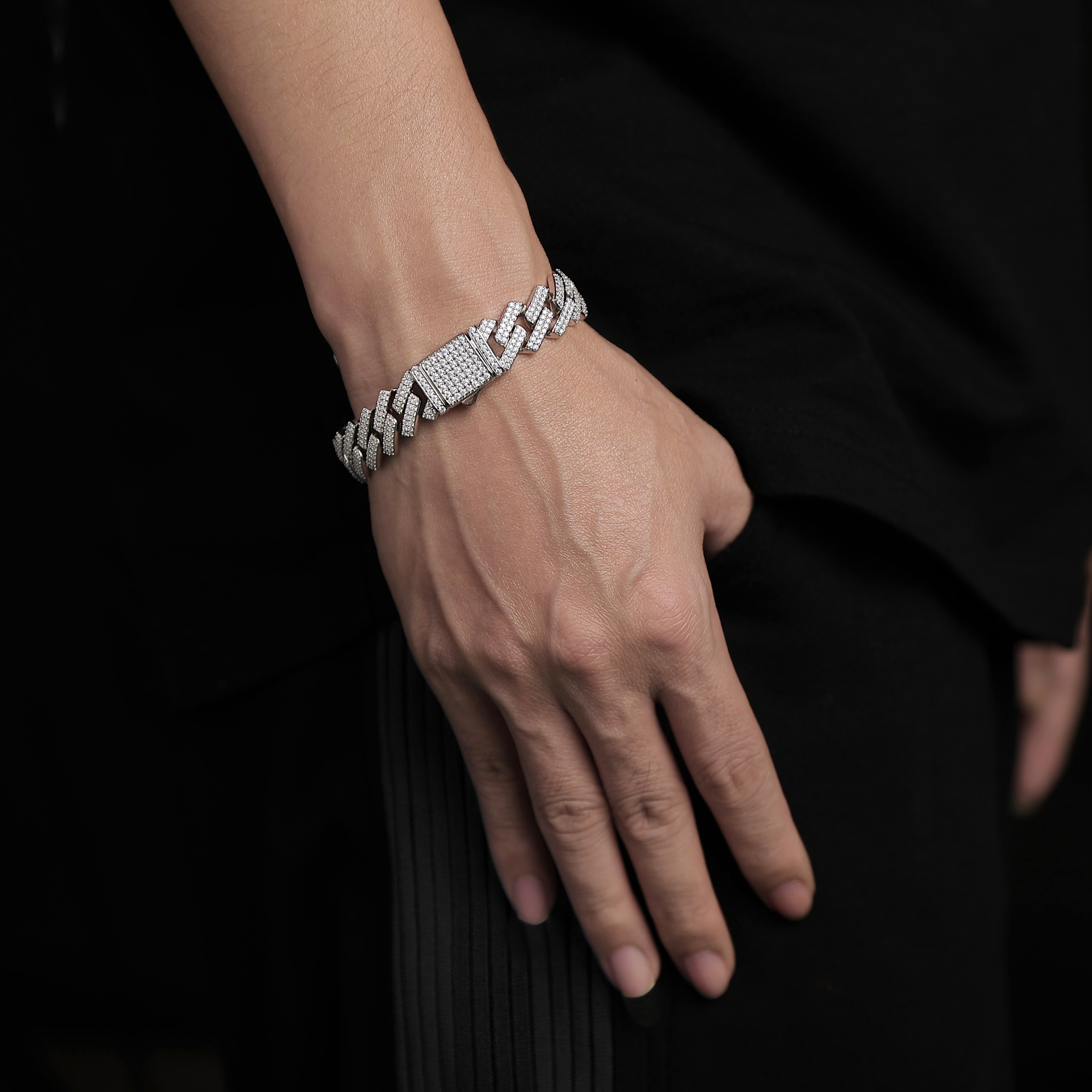 Kiel – Set mit hochwertigem Moissanit, modischem, leichtem Luxus-Schmuck-Silberarmband